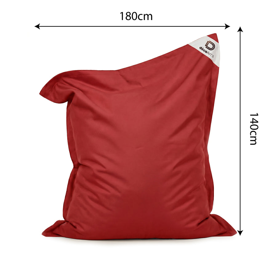 Reuzen drijvende zitzak 180x140 Chilirood, polyester stof
