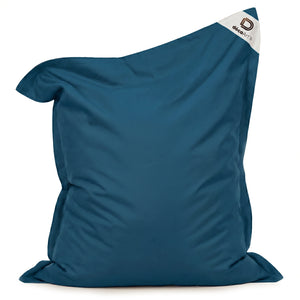 Pouf Géant XXL 180x140 Bleu Pétrole - Waterproof & Déhoussable (Mousse)