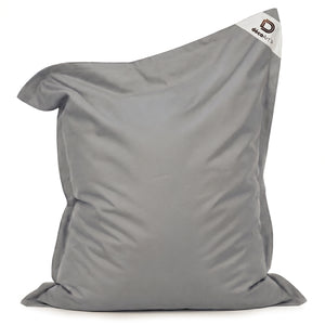 Pouf Géant XXL 180x140 Gris Galet - Waterproof & Déhoussable (Mousse)