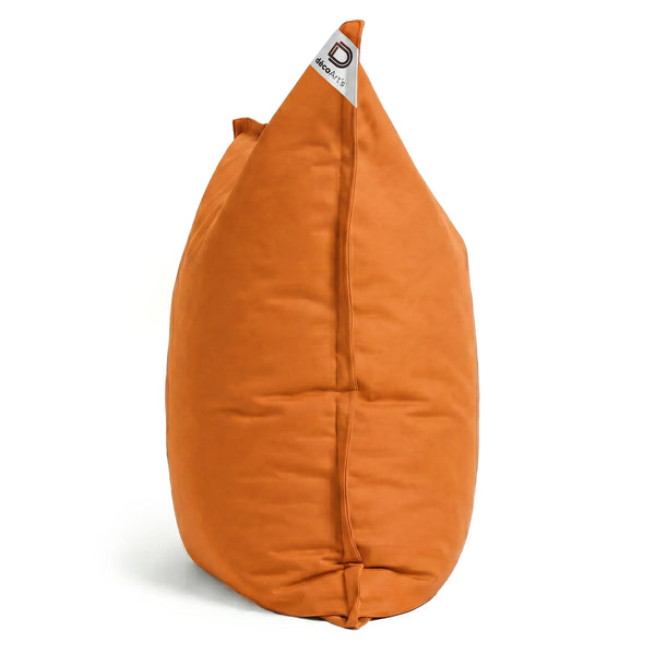 Pouf orange 180x140 cm - déhoussable, imperméable
