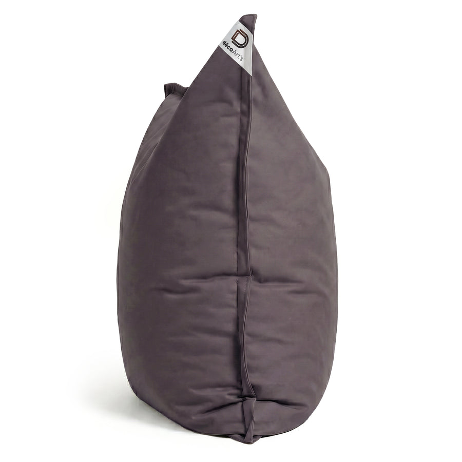 Capa de Pufe Gigante XXL 180x140 Cinzento Carbono, tecido de poliéster