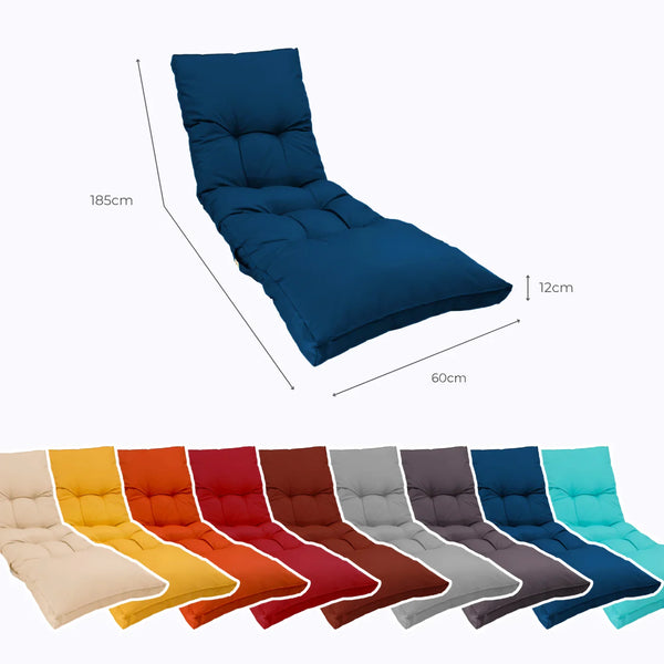 Colchão para Espreguiçadeira 185x55 Azul Petróleo - Espesso 12cm & Impermeável