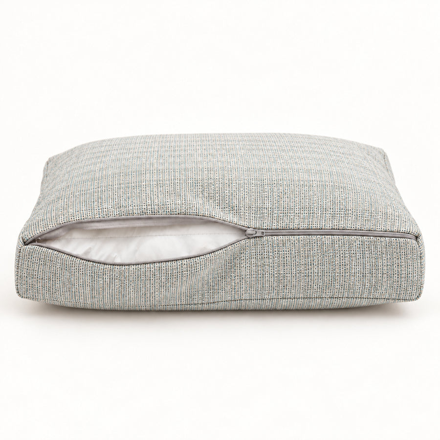 Gartenlounge-Kissen-Set 50x50 Beige Chiné Turquoise - Sitzfläche + Rückenlehne (Premium 270g)
