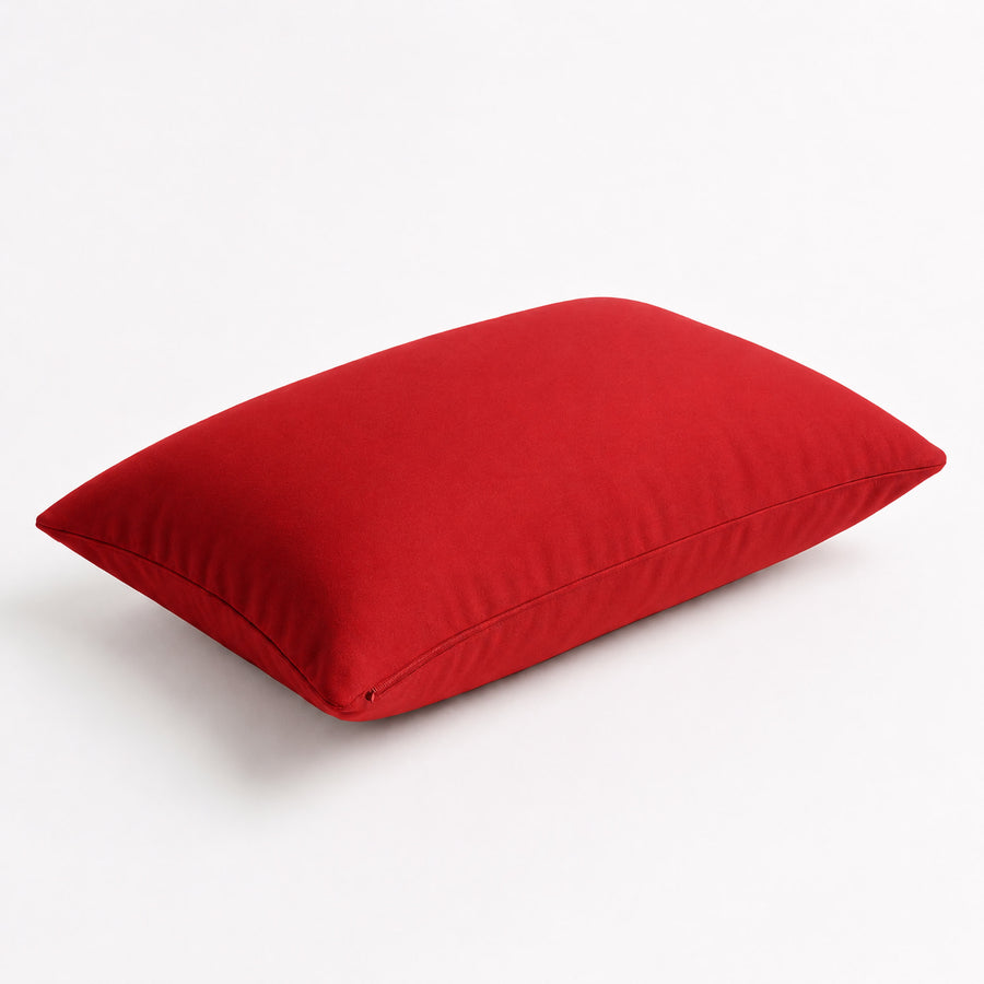 Set of 2 Accent Cushions 60x35 Red, polyester fabric
