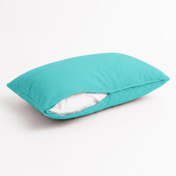 Set of 2 Accent Cushions 60x35 Caribbean Blue - Garden Décor & Removable Cover