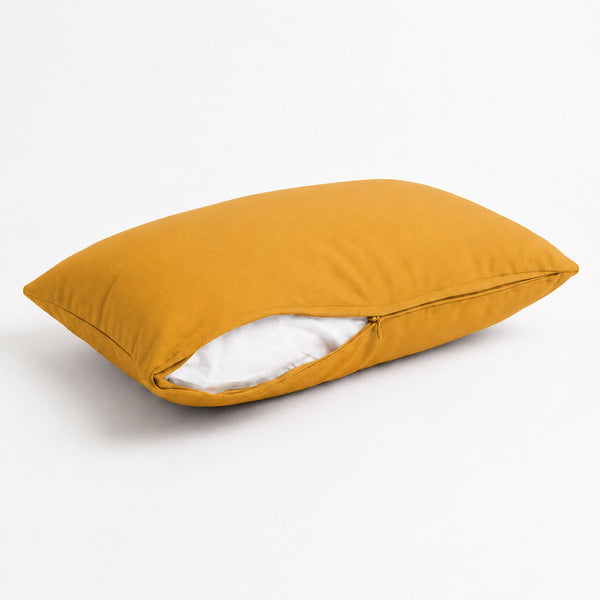 Set of 2 Accent Cushions 60x35 Yellow - Garden Décor & Removable Cover