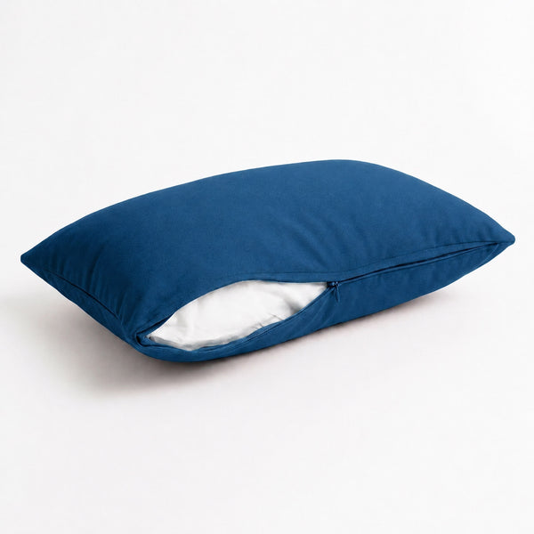 Set of 2 Accent Cushions 60x35 Petrol Blue - Garden Décor & Removable Cover