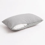 Lot de 2 Coussins d'Appoint 60x35 Gris Galet - Déco Jardin & Déhoussable