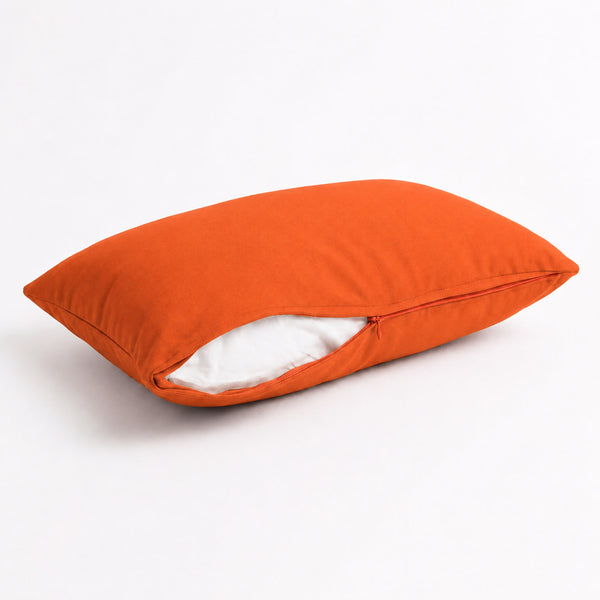 Set of 2 Accent Cushions 60x35 Orange - Garden Décor & Removable Cover