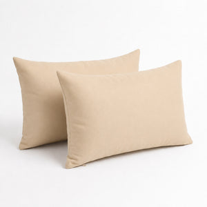 Lot de 2 Coussins d'Appoint 60x35 Beige - Déco Jardin & Déhoussable