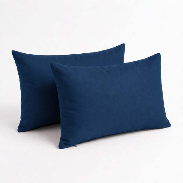 Set of 2 Accent Cushions 60x35 Petrol Blue - Garden Décor & Removable Cover
