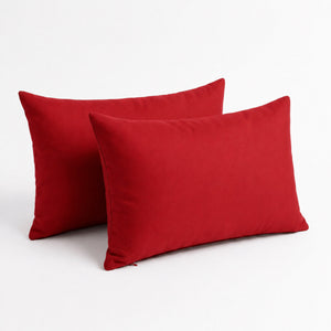 Lot de 2 Coussins d'Appoint 60x35 Rouge - Déco Jardin & Déhoussable