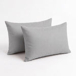 Lot de 2 Coussins d'Appoint 60x35 Gris Galet - Déco Jardin & Déhoussable