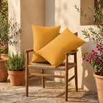 Lot de 2 Coussins d'Appoint 60x35 Jaune - Déco Jardin & Déhoussable