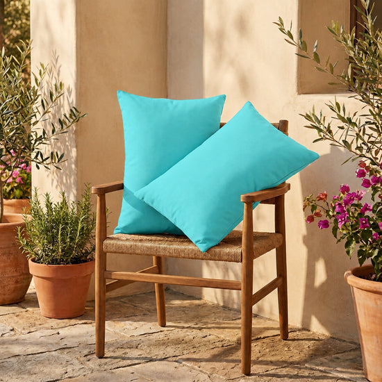 2er-Set Akzentkissen 60x35 Karibikblau - Gartendekoration & Abnehmbar