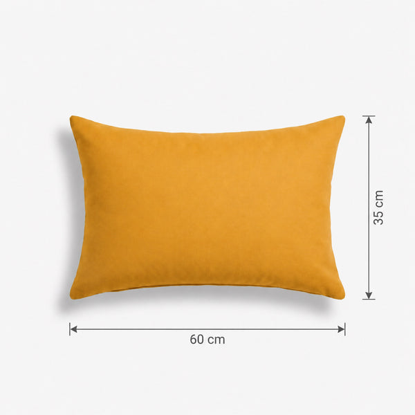 Set of 2 Accent Cushions 60x35 Yellow - Garden Décor & Removable Cover