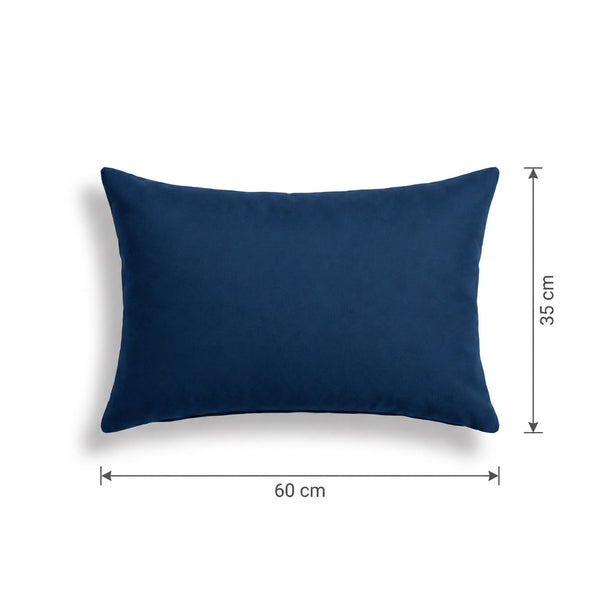 Set of 2 Accent Cushions 60x35 Petrol Blue - Garden Décor & Removable Cover