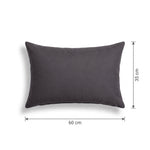 Lot de 2 Coussins d'Appoint 60x35 Gris Carbone - Déco Jardin & Déhoussable