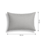 Lot de 2 Coussins d'Appoint 60x35 Gris Galet - Déco Jardin & Déhoussable