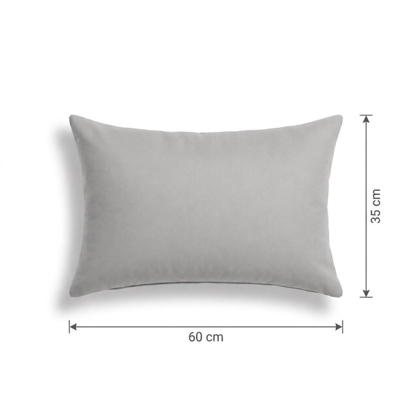 Set of 2 Accent Cushions 60x35 Pebble Grey - Garden Décor & Removable Cover
