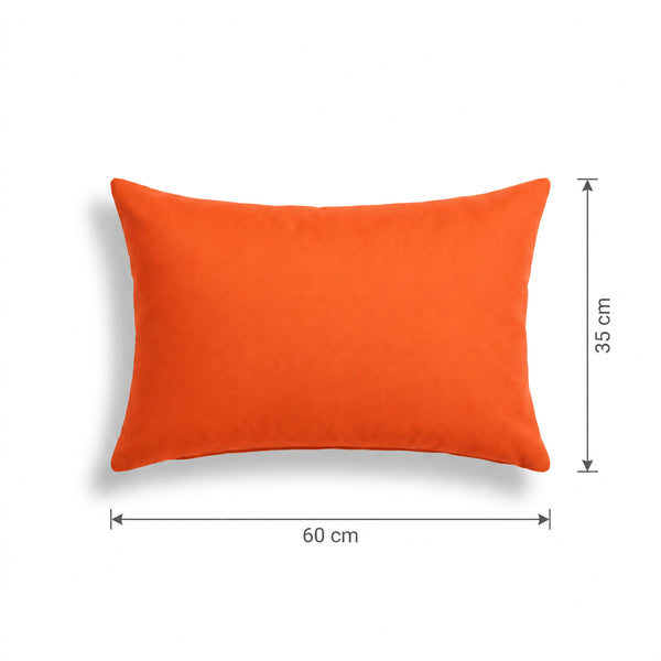 Set of 2 Accent Cushions 60x35 Orange - Garden Décor & Removable Cover