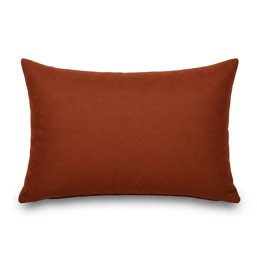 Lot de 2 Coussins d'Appoint 60x35 Terracotta, tissu polyester