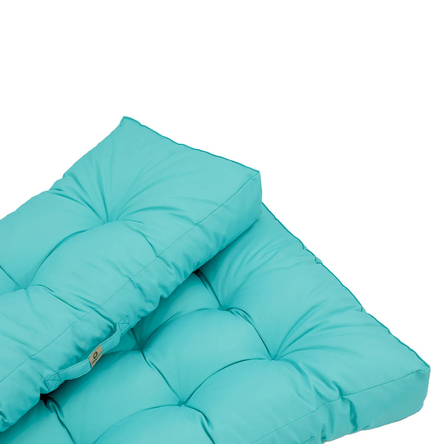 Conjunto de Almofadas para Palete 120x80 Azul Caraíbas, tecido de poliéster