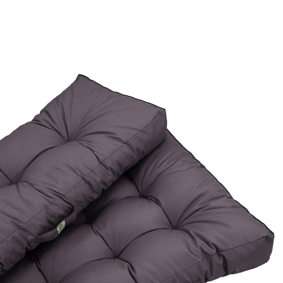 Palettenkissen-Set 120x80 Carbongrau, Polyesterstoff