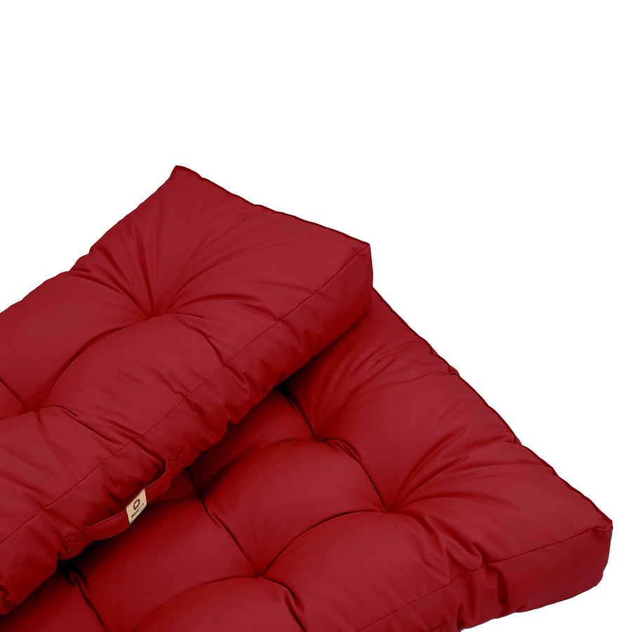 Pallet Cushion Set 120x80 Chilli Red, polyester fabric