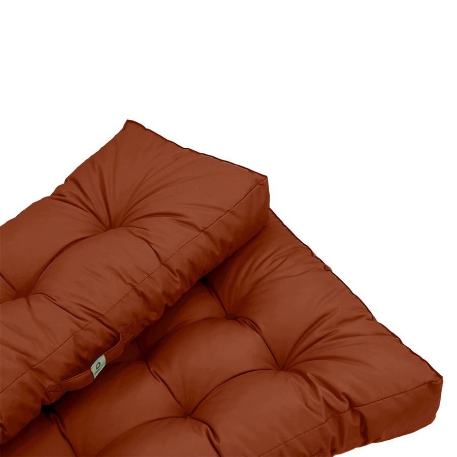 Palletkussenset 120x80 Terracotta, polyester stof