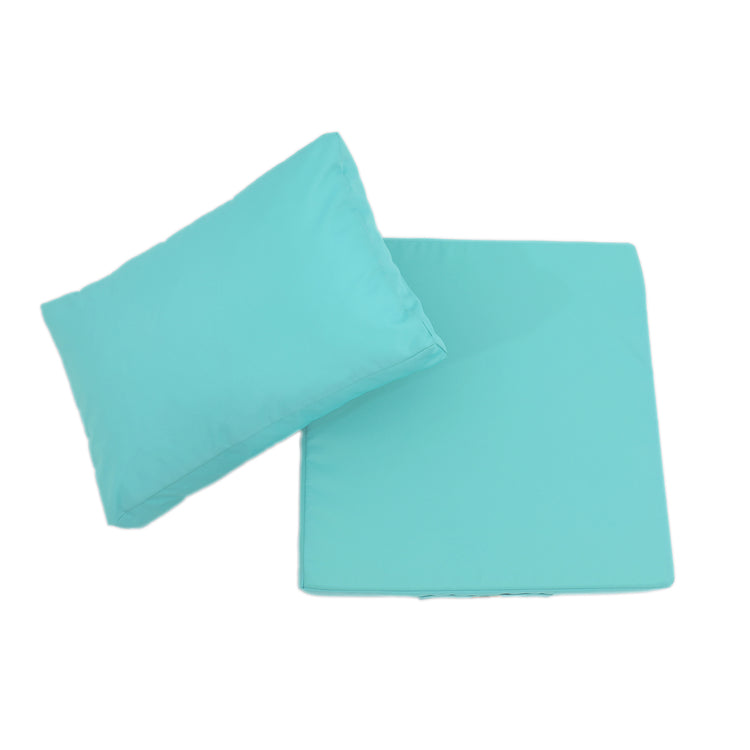 Coussins pour salon de jardin déhoussable 60x70cm Bleu caraïbes - Deco-arts.fr