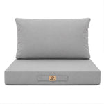 Ensemble Coussins Salon Jardin 60x70 Gris Galet - Déhoussable & Anti-UV (Assise + Dossier)