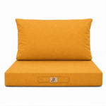 Tuinlounge kussenset 60x70 Geel - Afneembaar & UV-bestendig (Zitting + Rugleuning)