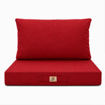 Gartenlounge-Kissen-Set 60x70 Rot - Abnehmbar & UV-beständig (Sitzfläche + Rückenlehne)
