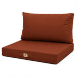 Ensemble Coussins Salon Jardin 60x70 Terracotta - Déhoussable & Anti-UV (Assise + Dossier)