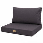 Ensemble Coussins Salon Jardin 60x70 Gris Carbone - Déhoussable & Anti-UV (Assise + Dossier)