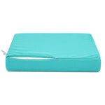 Gartenlounge-Kissen-Set 60x70 Karibikblau - Abnehmbar & UV-beständig (Sitzfläche + Rückenlehne)