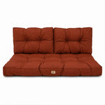 Conjunto de Almofadas Acolchoadas para Banco 100x50 Terracota - Espesso 15cm (1 Assento + 2 Encostos)