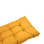 Tufted Bench Cushion Set 100x50 Yellow - Thick 15cm (1 Seat + 2 Backrests)