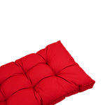 Ensemble Coussins Capitonné Banquette 120x60 Rouge - Épais 15cm (1 Assise + 2 Dossiers)