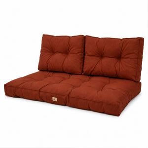Conjunto de Almofadas Acolchoadas para Banco 100x50 Terracota - Espesso 15cm (1 Assento + 2 Encostos)