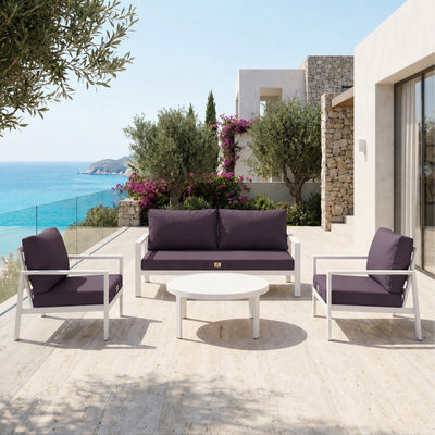 Tuinlounge kussenset 60x70 Koolstofgrijs - Afneembaar & UV-bestendig (Zitting + Rugleuning)