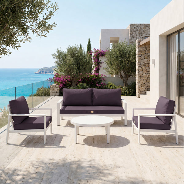 Ensemble Coussins Salon Jardin 60x70 Gris Carbone - Déhoussable & Anti-UV (Assise + Dossier)