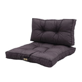 Coussins pour salon de jardin capitonné 60x60cm Gris carbone - Deco-arts.fr