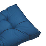 Ensemble de coussins capitonnés 50x50 cm bleu pétrole pour fauteuils et canapés, épais et moelleux, assise et dossier.