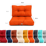 Gepolstertes Kissen-Set 60x60 Orange - Dick 15cm & Weich (Sitzfläche + Rückenlehne)