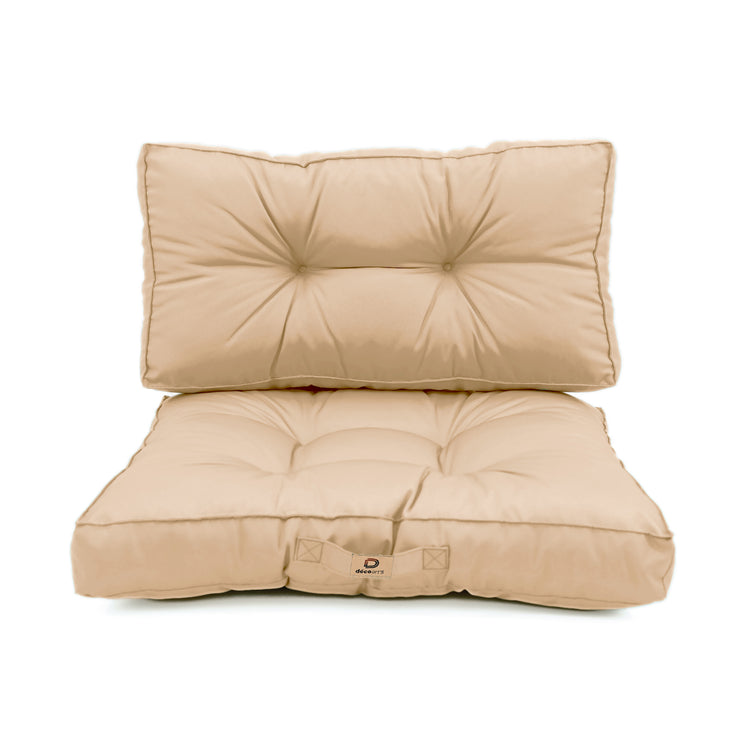 Coussins pour salon de jardin capitonné 60x60cm Beige - Deco-arts.fr