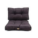 Ensemble de coussins capitonnés gris carbone 50x50 cm, épais 15 cm, moelleux pour fauteuils et canapés, Deco-arts.fr