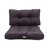 Coussins pour salon de jardin capitonné 60x60cm Gris carbone - Deco-arts.fr