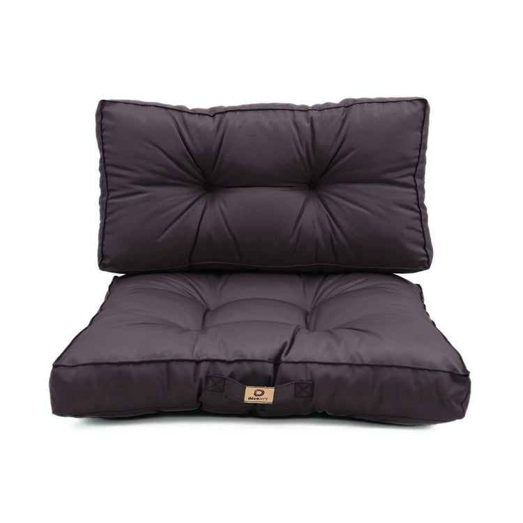 Coussins pour salon de jardin capitonné 60x60cm Gris carbone - Deco-arts.fr